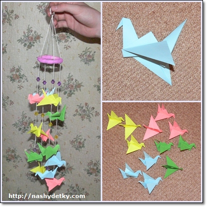 оригами птица